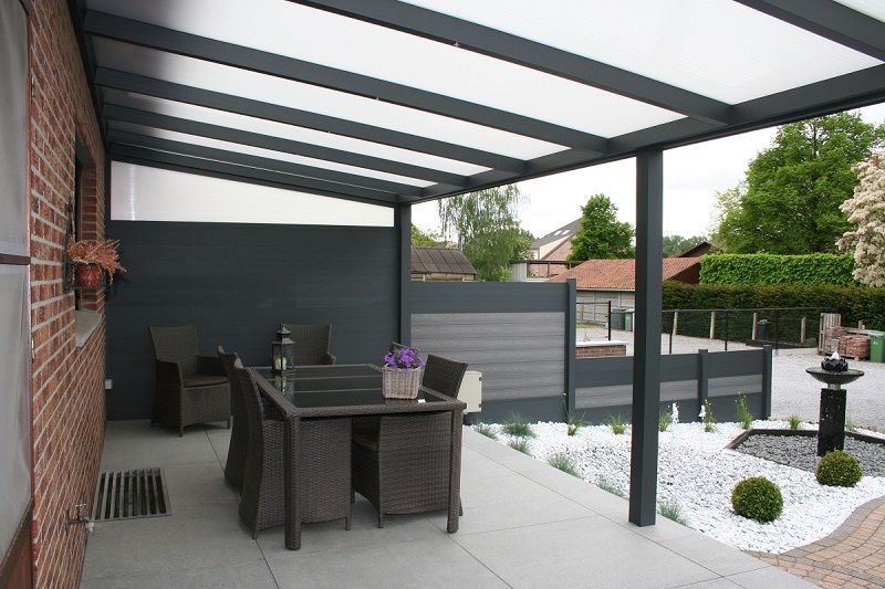 Composite decking installed